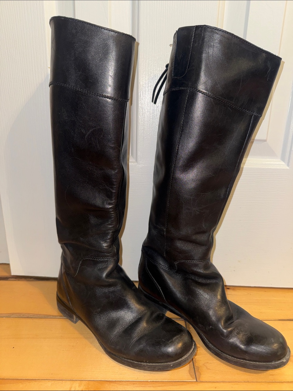 Nine West Black Zip Up Leather Boots